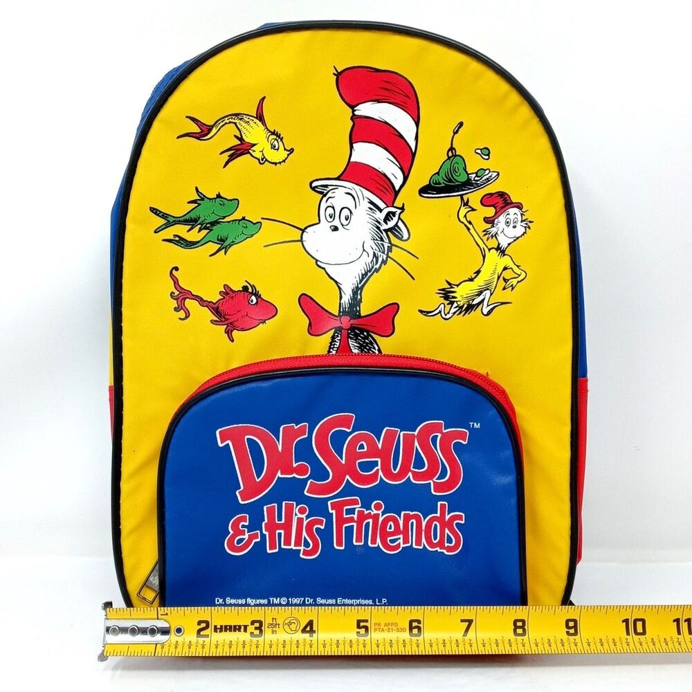 Vintage 1997 Dr. Seuss and Friends Kids Mini Backpack Pre-School Kindergarten - Picture 7 of 8